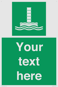 Custom sign safe condition Evacuation chute 